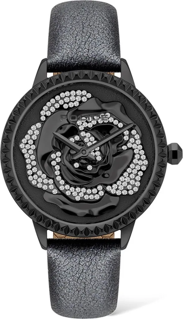 Police PL16073BSB02: Orologio da Polso Nero in Acciaio e Pelle 34mm