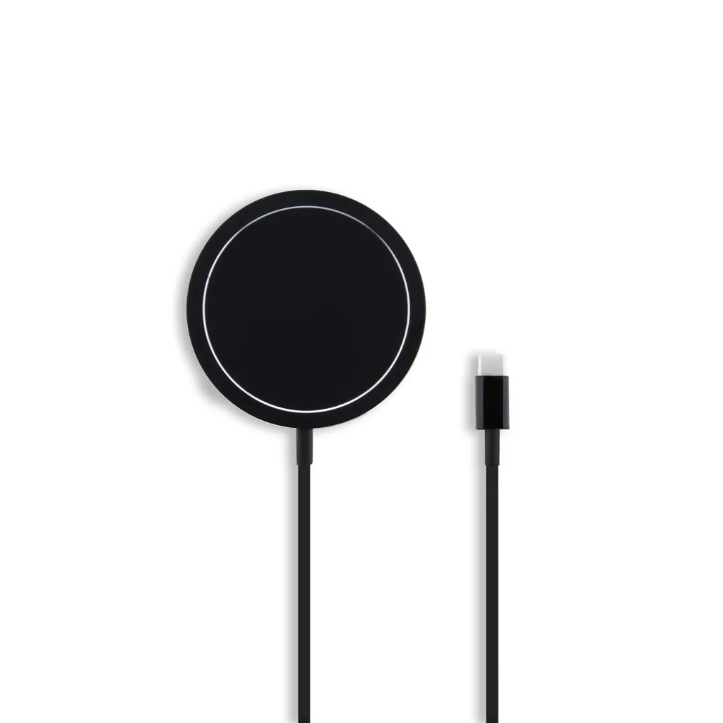 Chargeur sans fil magnétique 15W Karl Lagerfeld Ikonik NFT noir chic