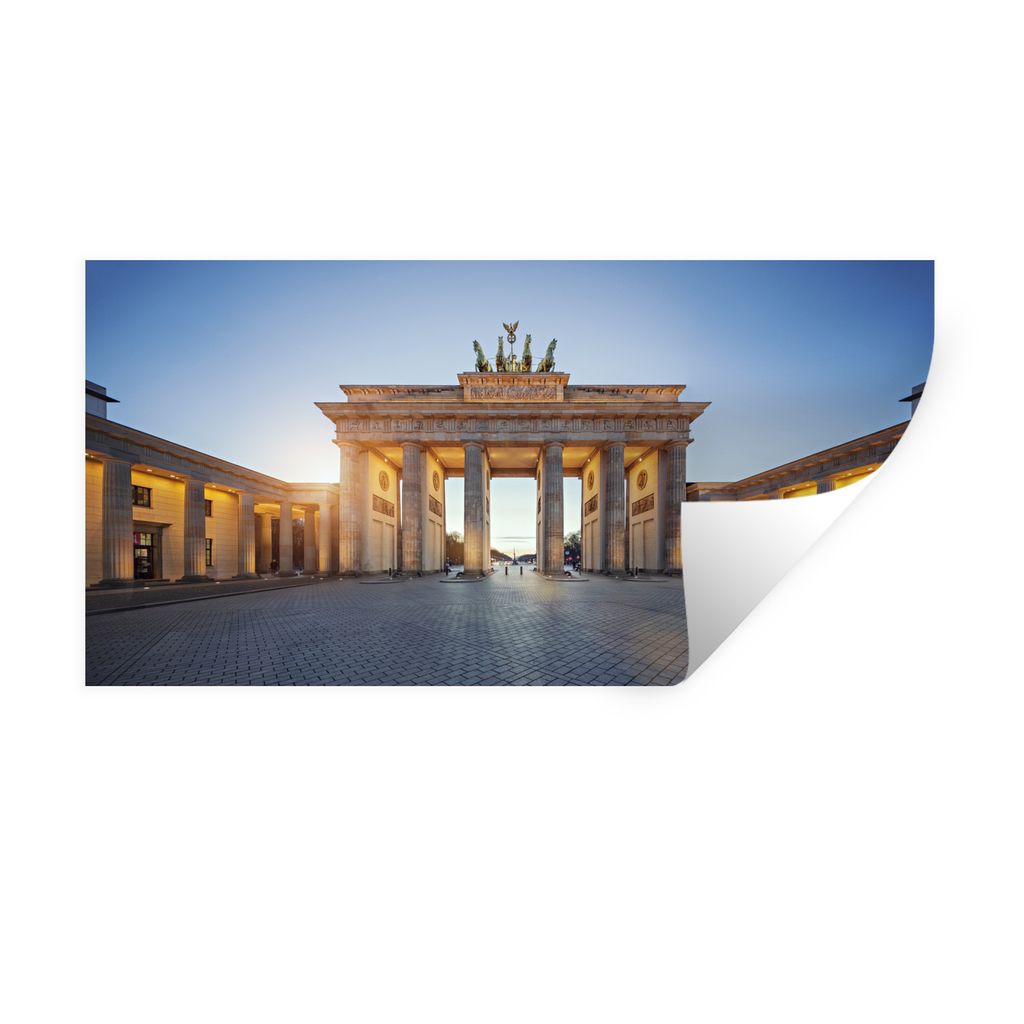 MuchoWow Wandtattoo Wandsticker Wandaufkleber Brandenburger Tor - Berlin - Sonnenaufgang 120x60 cm Selbstklebend und Repositionierbar - Sticker -...