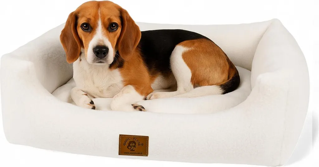 Lit pour chien lavable 95x75 cm sofa moelleux avec bords surélevés - 3