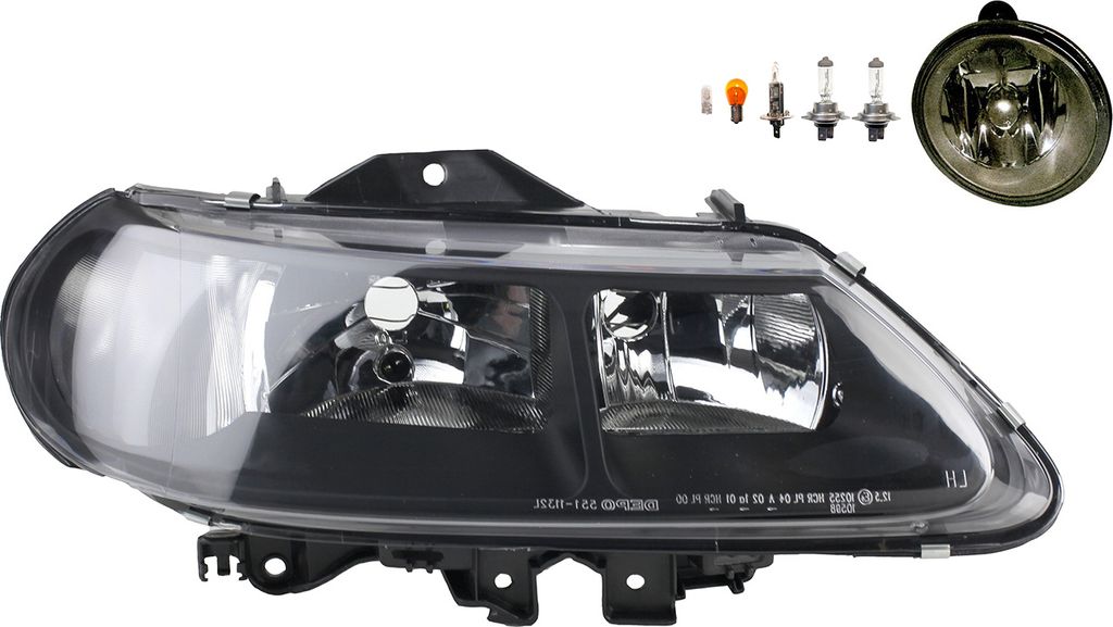Johns, Scheinwerfer Halogen passend für Renault Laguna B56 K56 98-01 H7 H7 R +Nebel+Le. 7701047881 7701045853 7701045717 2615000Q03 4408448 91160028