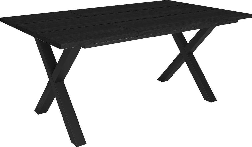 Bolt Edge Eßtisch – X-Gestell – Massives Holz – 170x90x75cm – 4-6 Personen – Modern und Premium