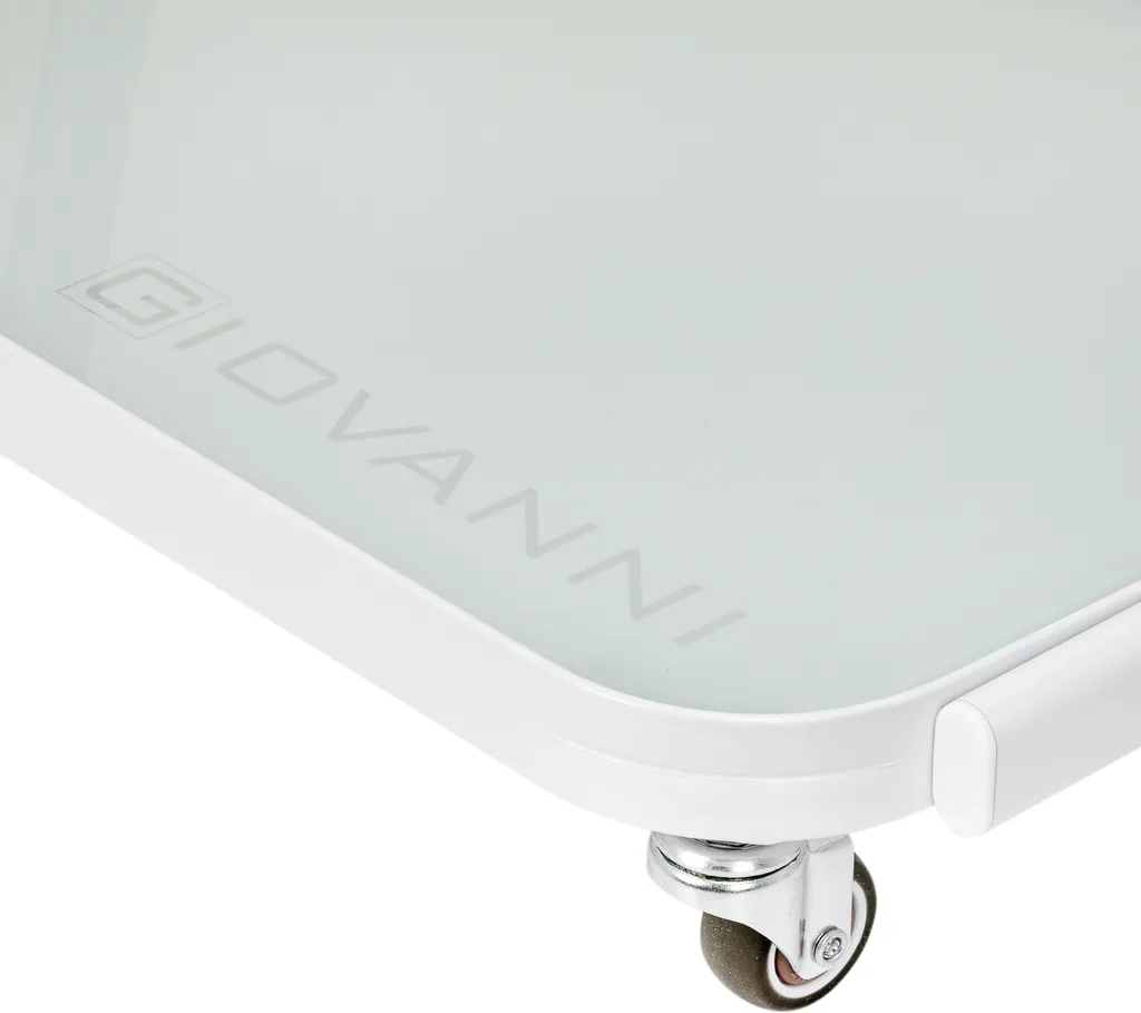 Bout de canapé blanc Giovanni H6701 - Table basse d'appoint moderne 67cm
