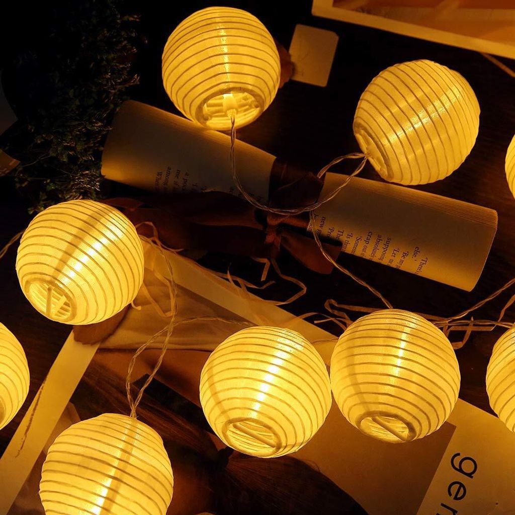 LED Lampion Lichterkette - 5,5 Meter | Mit Netzstecker Produktbild 7