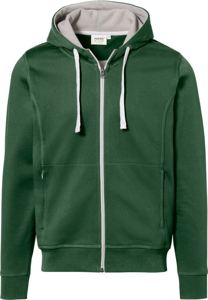 HAKRO Kapuzenjacke Bonded 455, tanne/silber, L Produktbild 