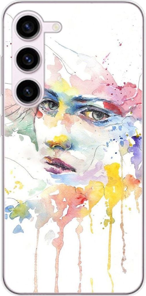 König Design Hülle kompatibel mit Samsung Galaxy S23 Kunststoff Soft Handyhülle - Handy Case Frauengesicht