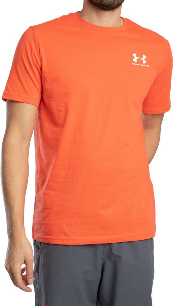 Under Armour Sportstyle-T-Shirt für die linke Brust, Orange XXL