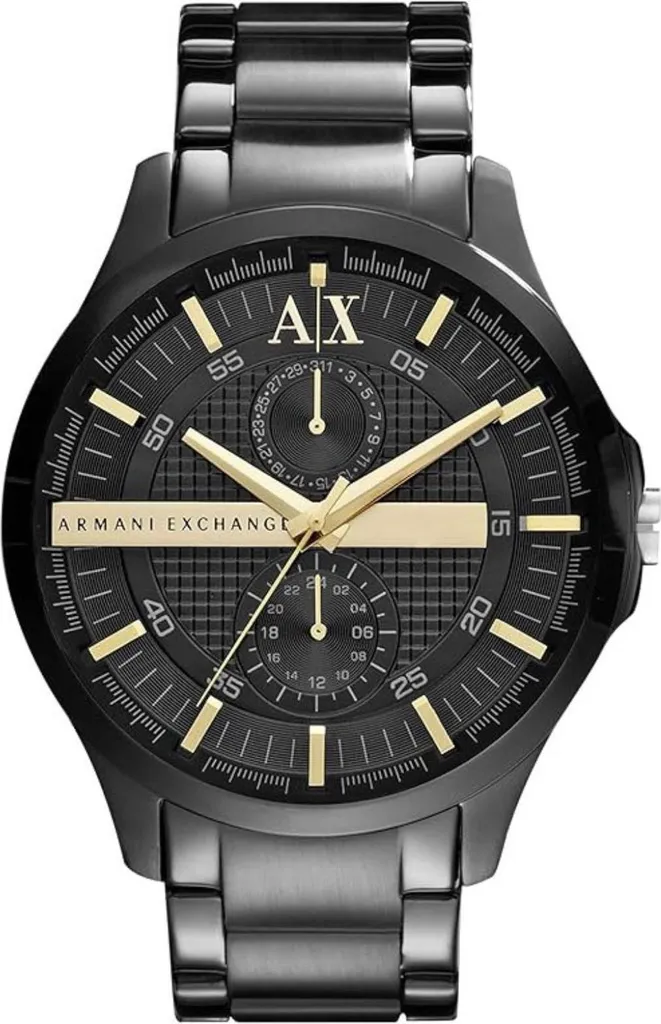 Montre Armani AX2121 Tout Noir en Acier Inoxydable et Cadran Épuré