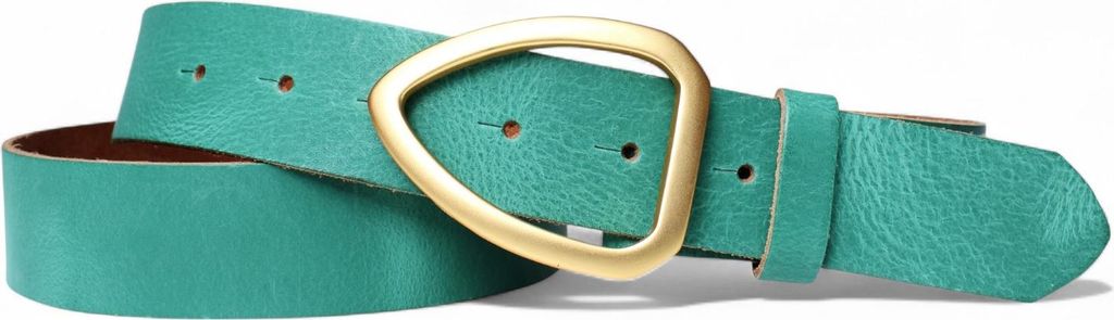 FRONHOFER Damengürtel 3,5 cm echt vergoldete, mattierte Schnalle, echt Leder