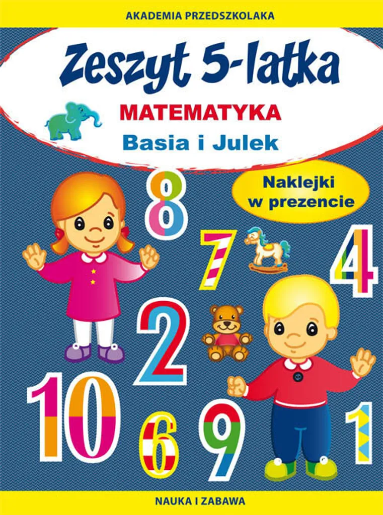 Apprendre les maths en polonais à 5 ans : cahier Basia et Julek illustré