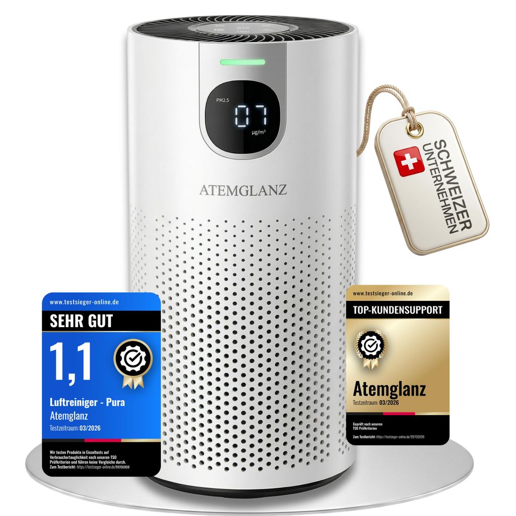 Atemglanz Allergiker Pura Luftreiniger {Auto, PM2.5} HEPA + Produktbild 