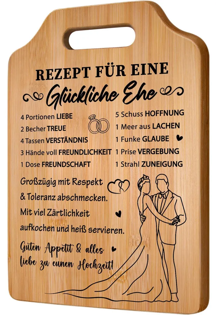 Planche à découper durable pour cadeau mariage - Souvenir inoubliable