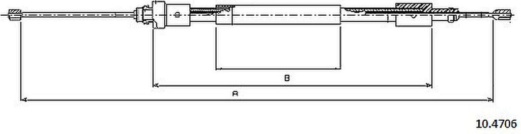 METZGER Handbremsseil Seilzug Feststellbremse passend für PEUGEOT PARTNER Combispace (5F) Hinten Rechts 10.4706