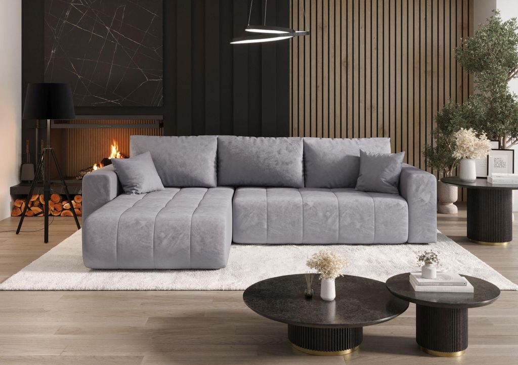 Ecksofa mit Schlaffunktion MILO L Monolith 70 Links
