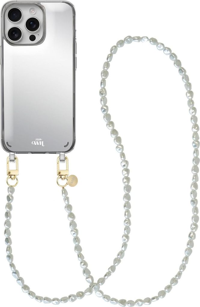 Pearlfection Mirror Cord Hülle - Long cord - Kompatibel mit iPhone 15 Pro Max