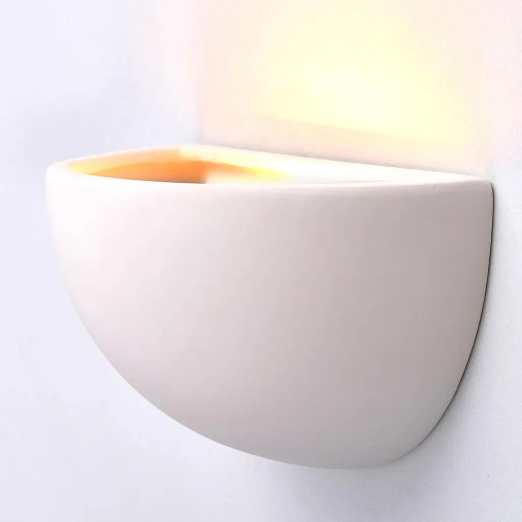 Luminaire Mural en Plâtre Blanc PRIDE pour Éclairage Intérieur E27