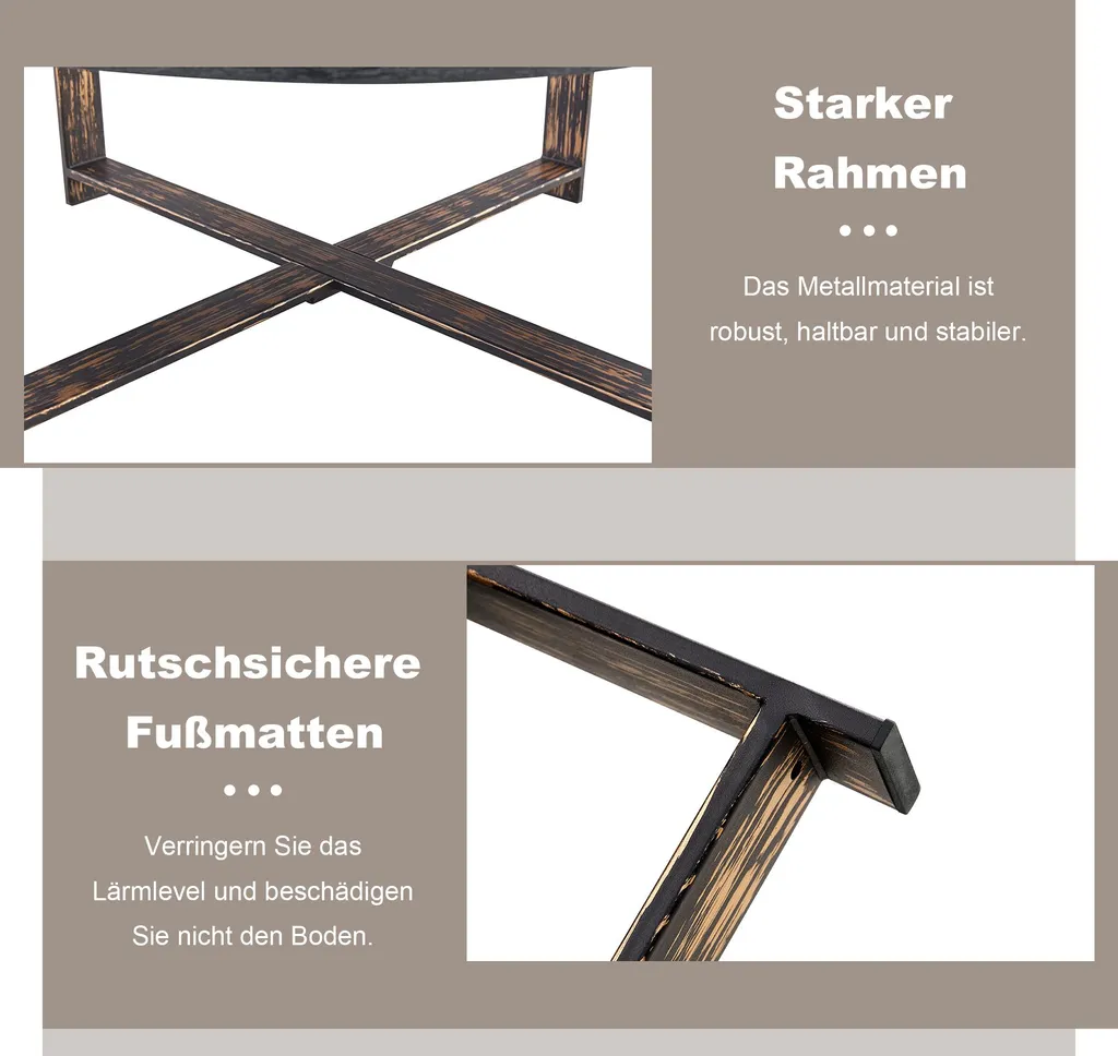 Table Basse Stable Noire 68cm : Solution Design pour Salon et Séjour