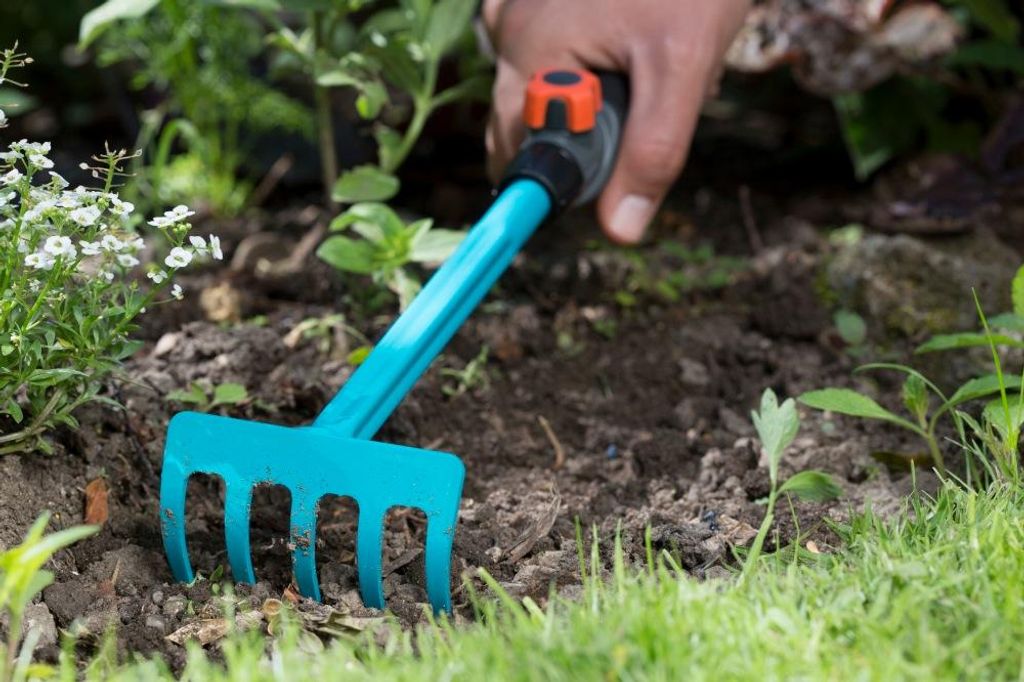 Gardena Combisystem-Blumenrechen, Handrechen, Schwarz, Produktbild 