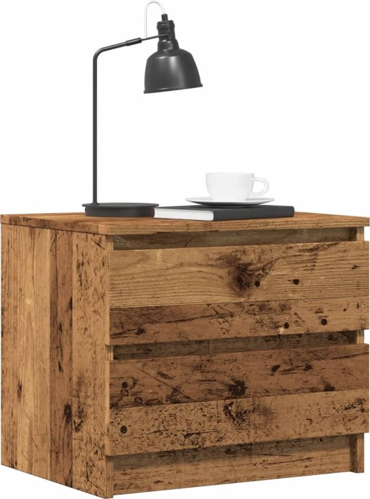 Maison Exclusive - Nachttisch Altholz-Optik 50x40x43,5 cm Holzwerkstoff