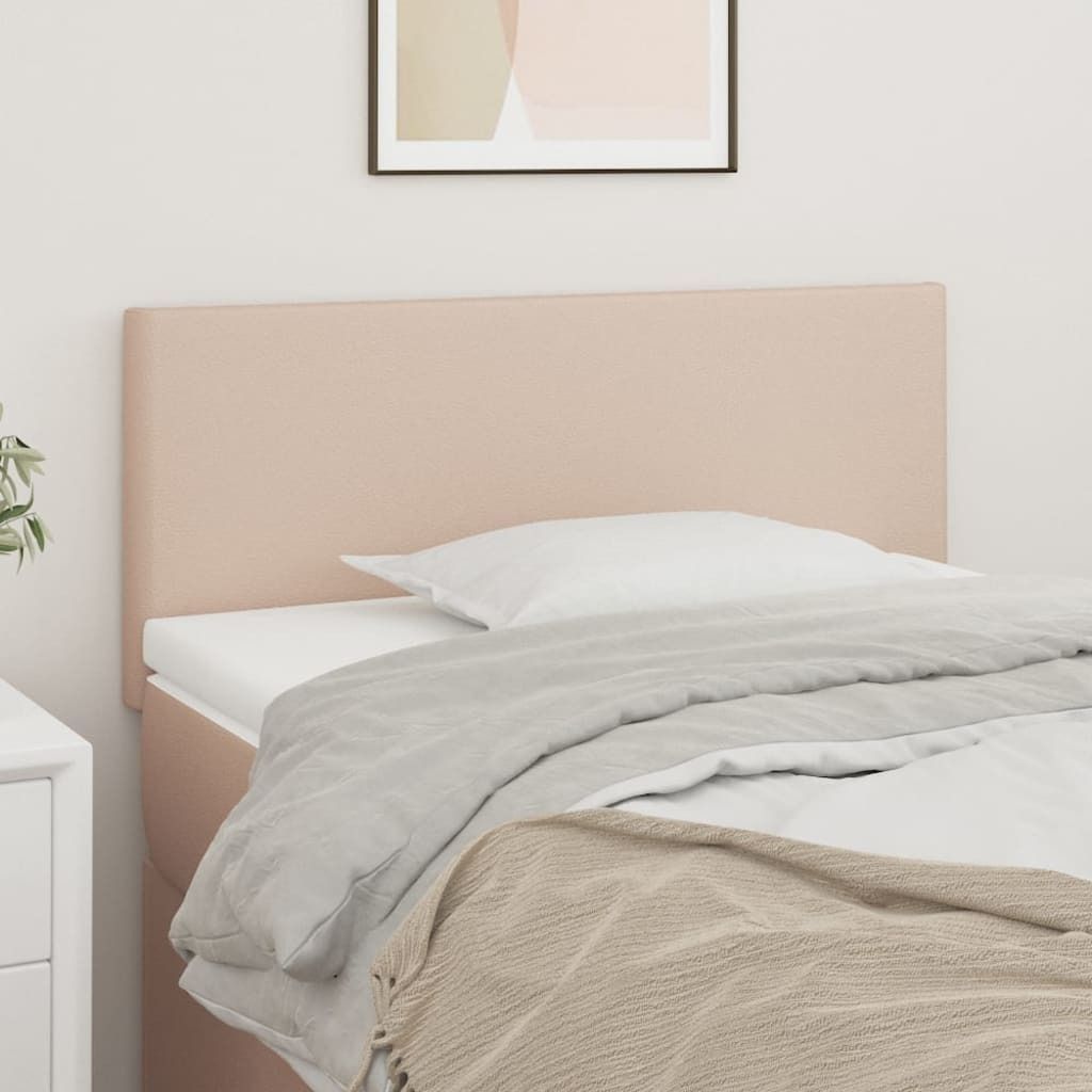 "Rabatt" Bettkopfteil modern - Kopfteil für Bett - Cappuccino-Braun 100x5x78/88 cm Kunstleder - Kopfteile CC15543
