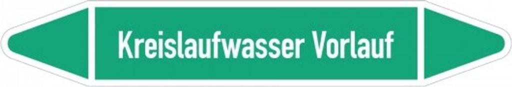 Dreifke Aufkleber I RKZ-Etikett Kreislaufw. Vorlauf, DIN 2403, grün/weiß, f....