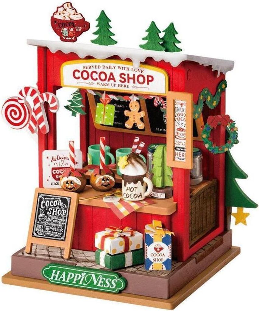 puzzle 3D, Cocoa Store Minihouse, Bois, RoLife, 87 pièces Image du produit 