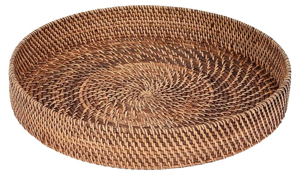 Traditionelles Tablett LOMBOK aus Ketak Natural 30cm Produktbild 