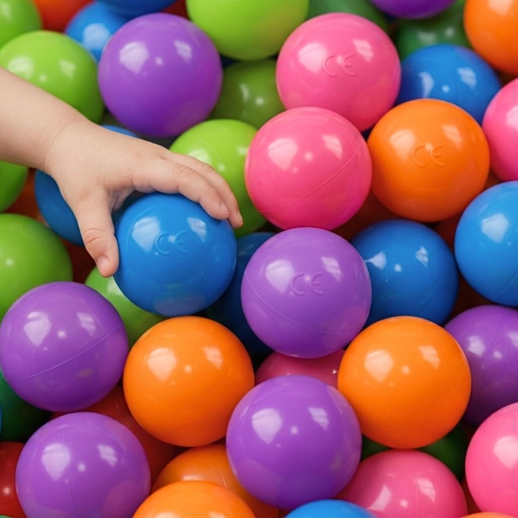 100 Bällebadbälle 6 cm Bunte Bälle für Bällebad Spielbälle Produktbild 