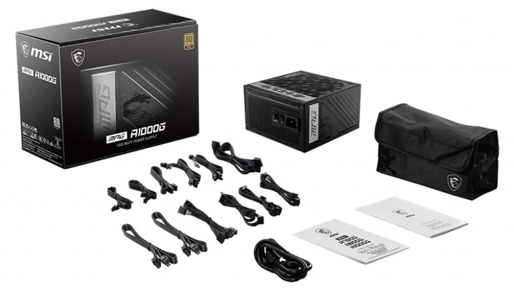 MSI MPG A1000G Alimentation Modulaire 1000W avec Design Compact