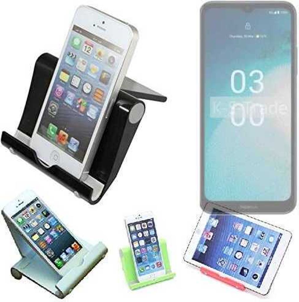 K-S-Trade Handy-Ständer kompatibel mit Nokia C300 faltbarer Tischständer Smartphone Tablet Halterung Reise