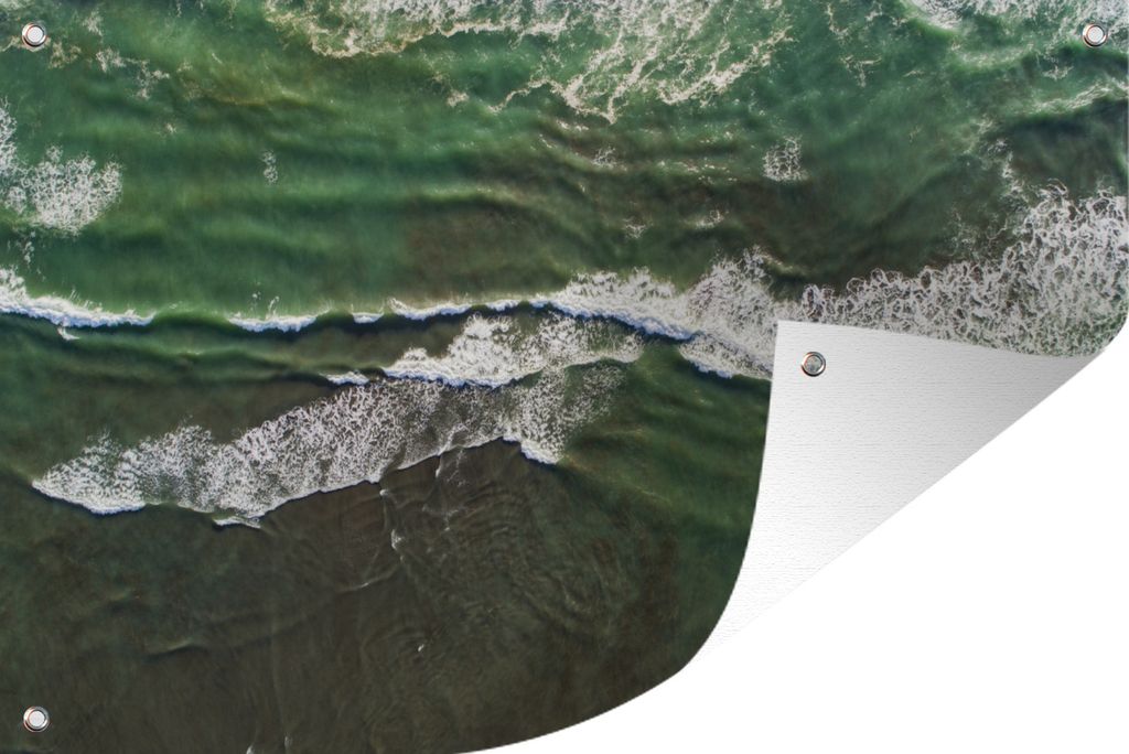 MuchoWow 120x80 cm Outdoor-Poster Gartendeko Sichtschutz Garten Poster für den Garten Abstraktes Meer vor Auckland