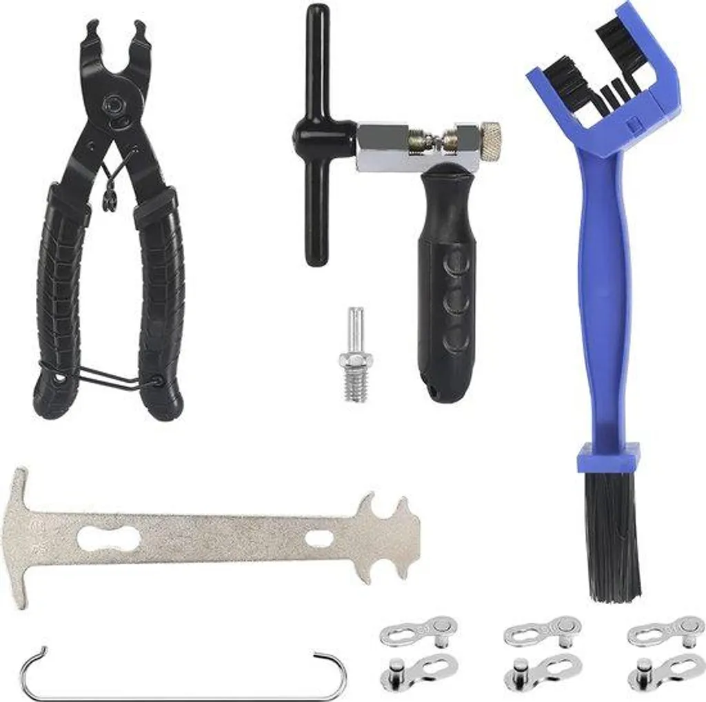 Kit de réparation chaîne de vélo 6-12V robuste en acier haute qualité