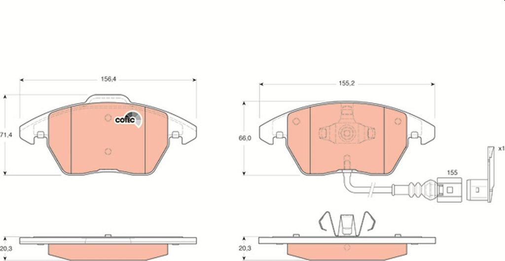 Klocki Hamulcowe Vw Przód Cc/Eos/Golf/Jetta/Passat/Polo 03- Zdjęcie produktu 