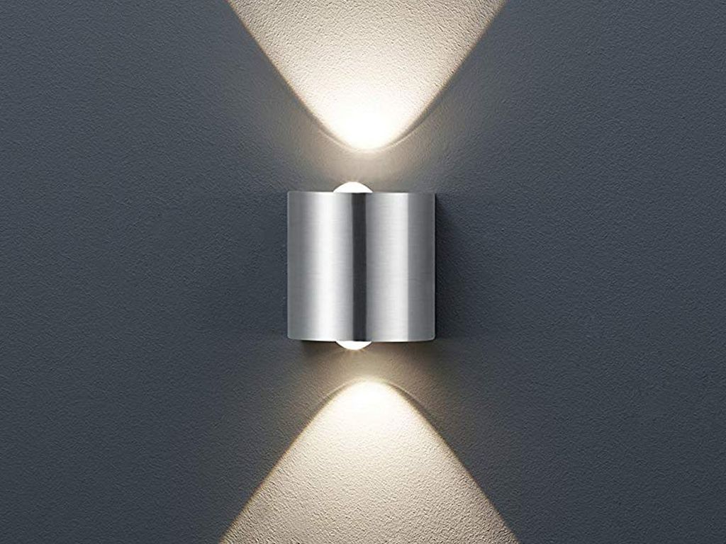 LED-Wandleuchte, Up&Down Effekt, 9x9cm, Nickel matt, Trio-Leuchten