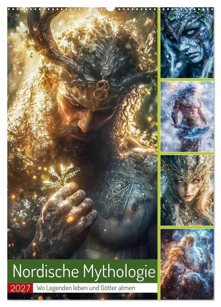 Nordische Mythologie (Wandkalender 2027 DIN A2 hoch), CALVENDO Monatskalender