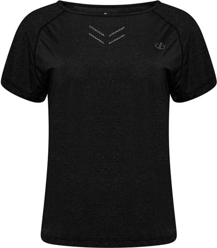 Dare2b Crystallize Kurzarm-t-shirt Schwarz 10 Frau Schwarz 10