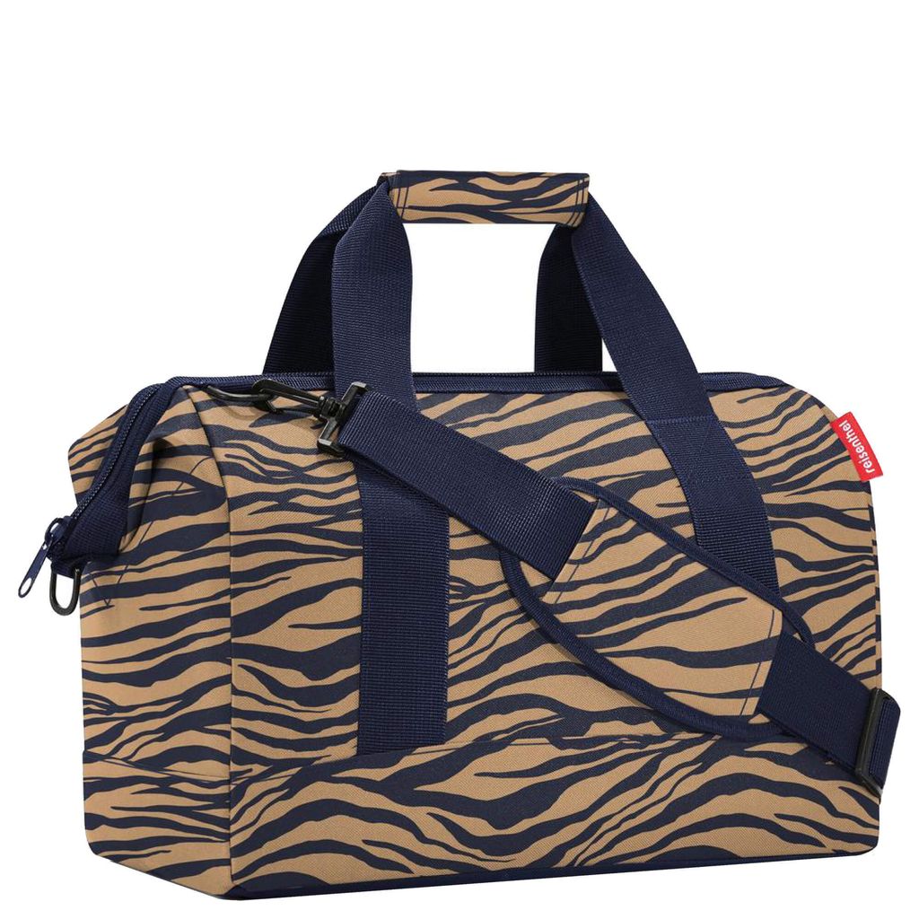 Cestovná taška - hnedá - modrá - 42 x 33 cm - polyester - Obrázok produktu 