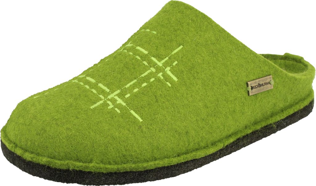 Haflinger Damen Hausschuh Filz Pantoffel Flair Crossroad 314038, Größe:37 EU, Farbe:Grün