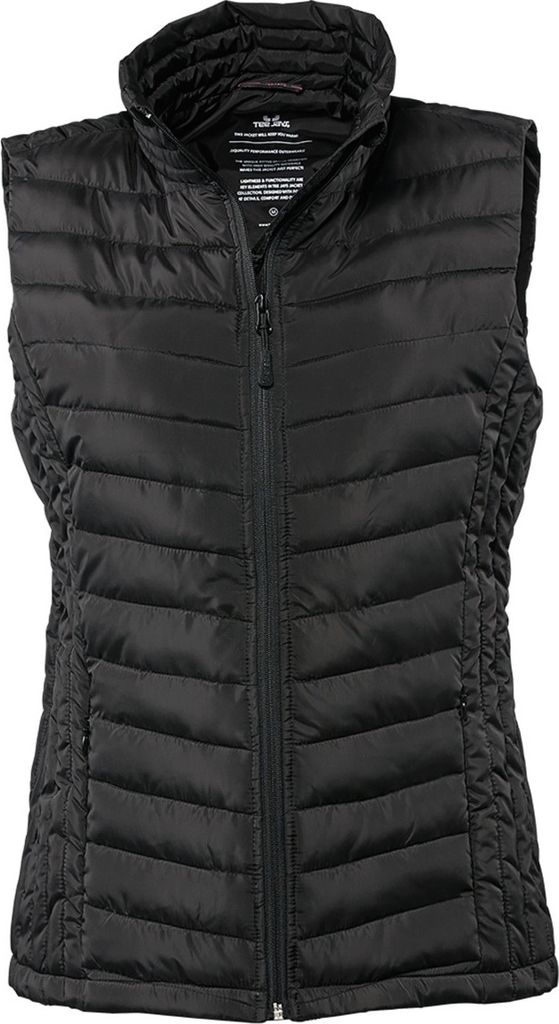 Tee Jays Damen Zepelin Weste/Bodywarmer, gesteppt BC3337 (L) (Schwarz)