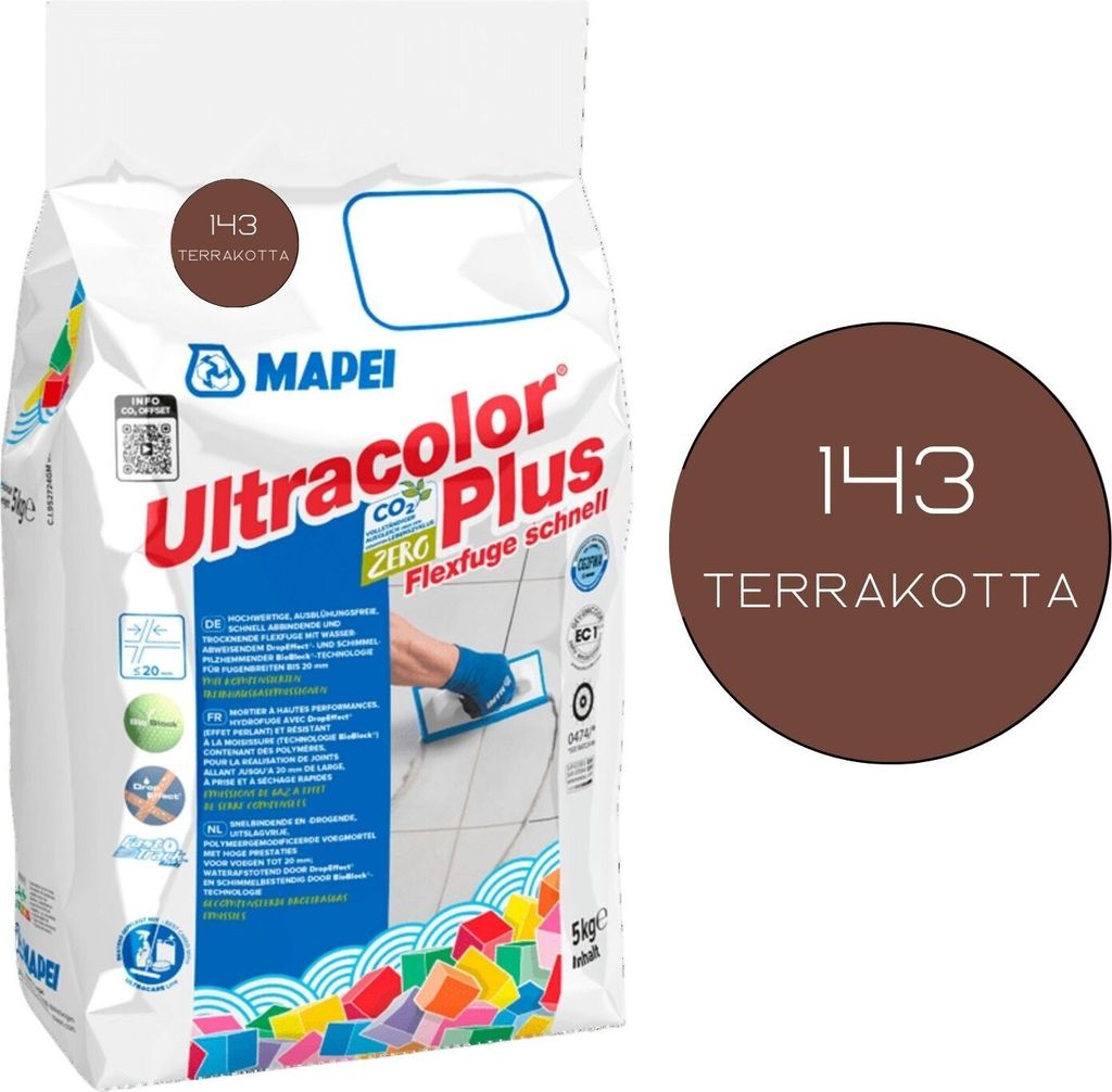 MAPEI® ULTRACOLOR PLUS škárovacia hmota 143 terakota 5 kg Obrázok produktu 