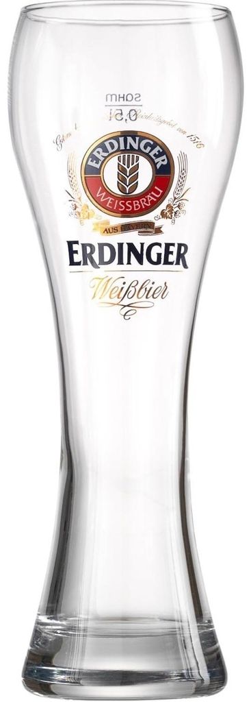 Erdinger Weizenbierglas klar 0,5L Produktbild 