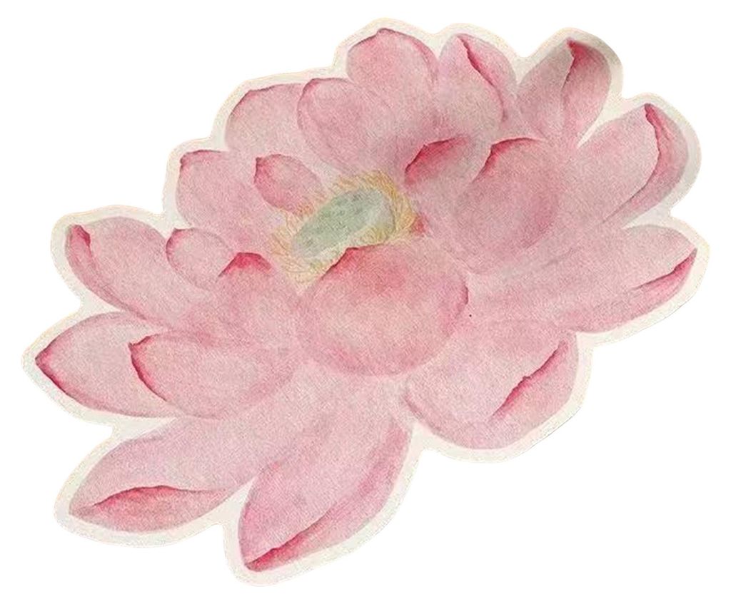 Lotusblatt-Fußmatte, Kieselgur-Badezimmerteppich, rutschfest, saugfähig, Lotusblumen-Fußmatte für Eingangsbereich, Wohnzimmer, Küche, Badezimmer