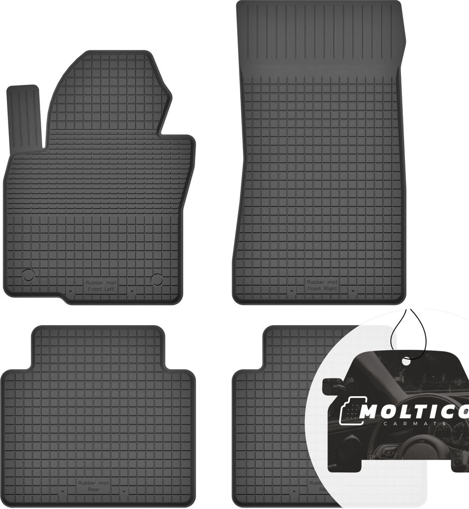 Gummimatten mit Rand Auto Fußmatten Gummi Automatten Passgenau 4-teilig Set - passend für Audi Q7 I 4L 2006-2015