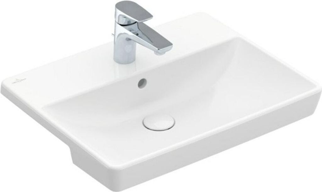 Villeroy & Boch Vorbauwaschtisch AVENTO 550 x 360 mm, mit Überlauf weiß