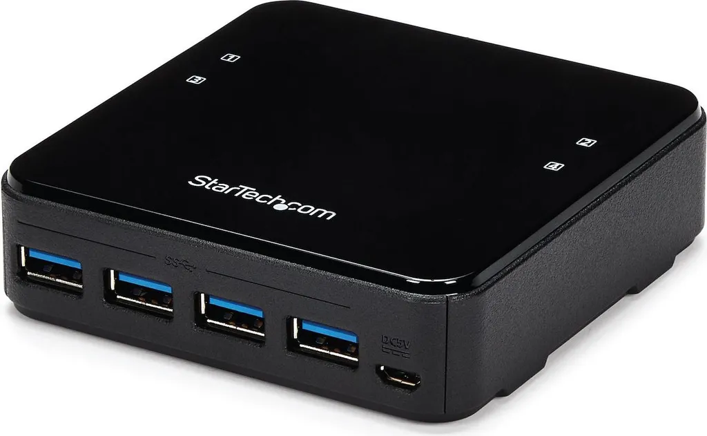 Commutateur USB 3.0 4x4 haute vitesse 5Gbps avec sélecteur de bouton