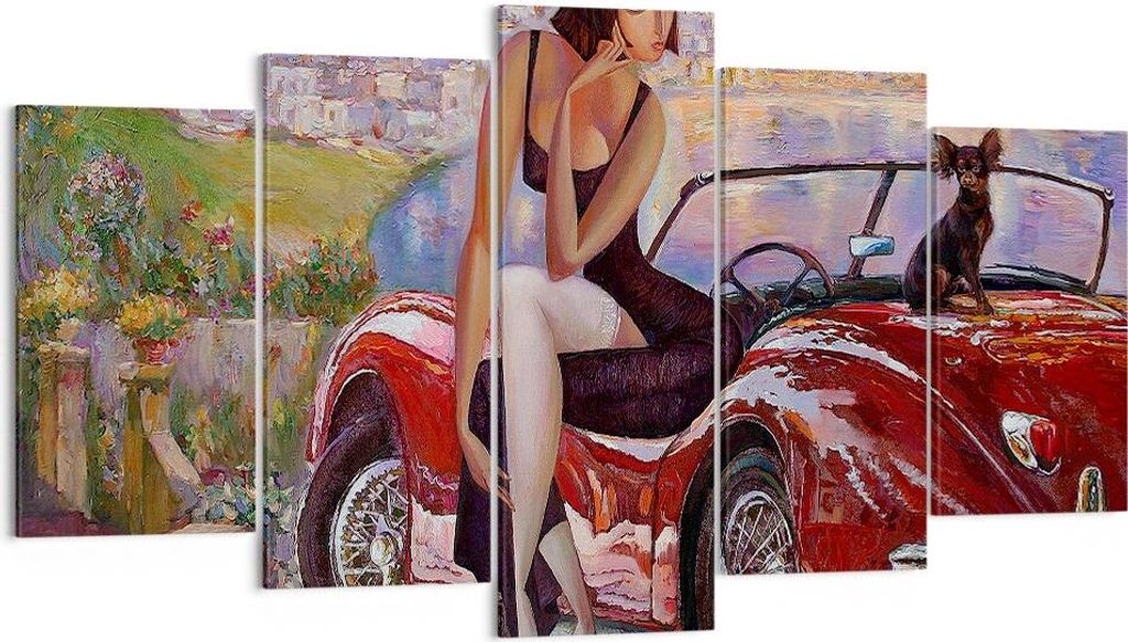 Bild auf Leinwand - Leinwandbild - frau modern - 160x85cm - Wand Bild - Wanddeko - Wandbilder - Leinwanddruck - Bilder - Kunstdruck - Wanddekoratio...