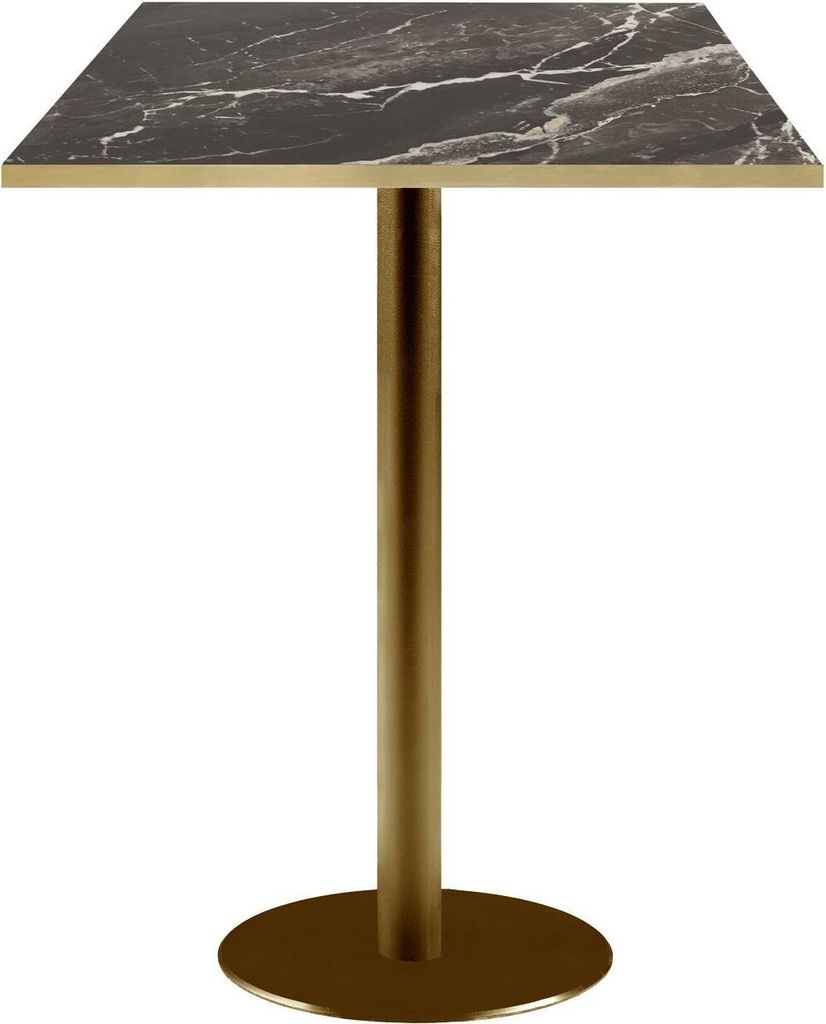 Hochtisch 60 x 60 cm Rom Bistro geäderter Marmor