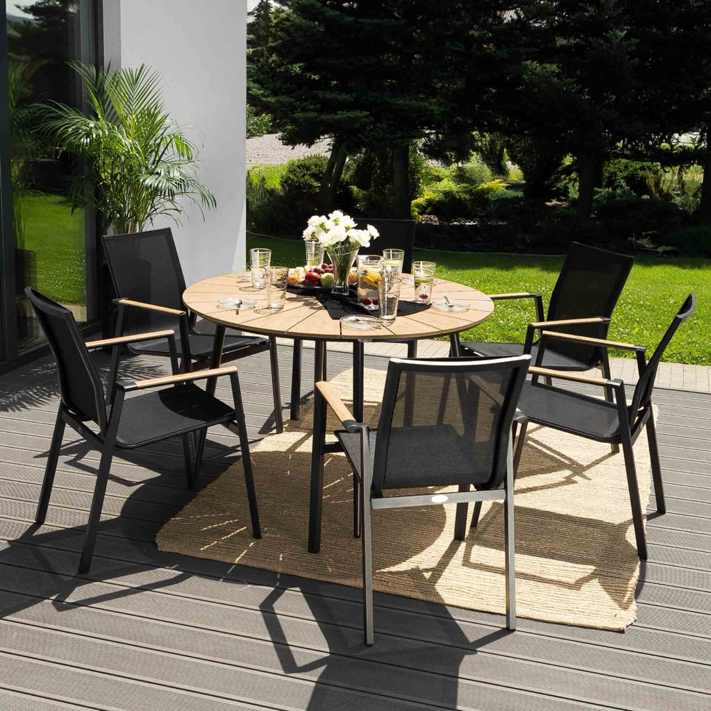 di volio Gartenmöbel AREZO, Set - runder Gartentisch mit 6 Produktbild 