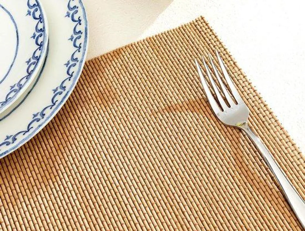 Sets de table bambou légers - Lot de 4 nappes 45x30 cm finition naturelle