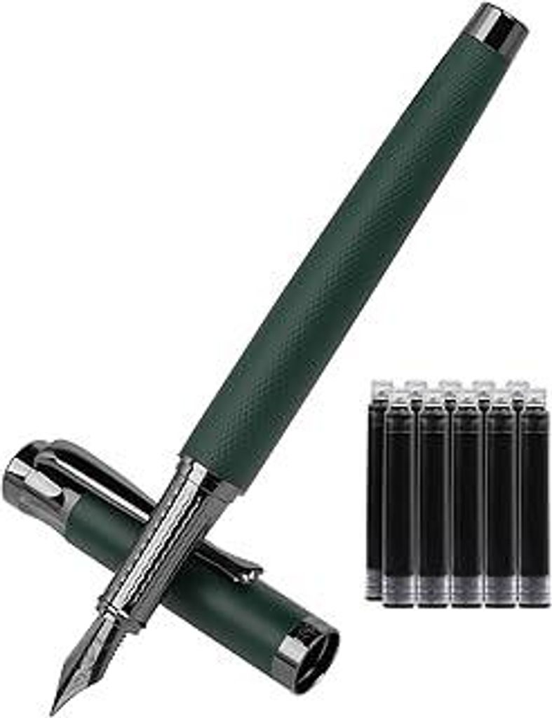 BOCIYER Luxus Füllfederhalter Set, feine Feder, bestes Stiftgeschenkset für Männer & Frauen, Büro, Kalligraphie füller - Grün